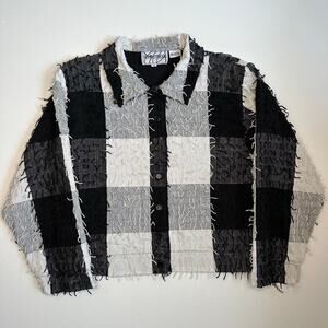 Vintage Silver Stream Buffalo Check Cropped Jacket